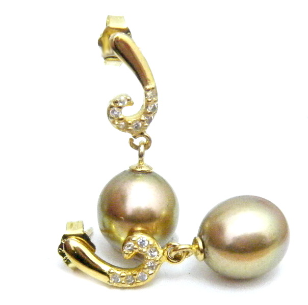 Gold AAA Pearl Earrings